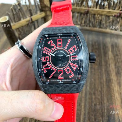 Copy Franck Muller Vanguard Classical 'Crazy Hours' Watch Carbon Case